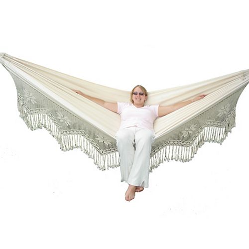 Brazilian-Style Double Deluxe Hammock in Natural