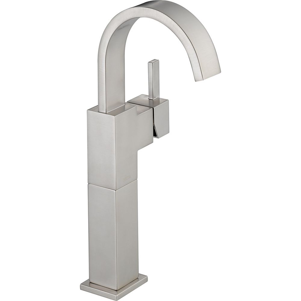 Delta Vero Single Hole 1Handle High Arc Bathroom Faucet in Stainless