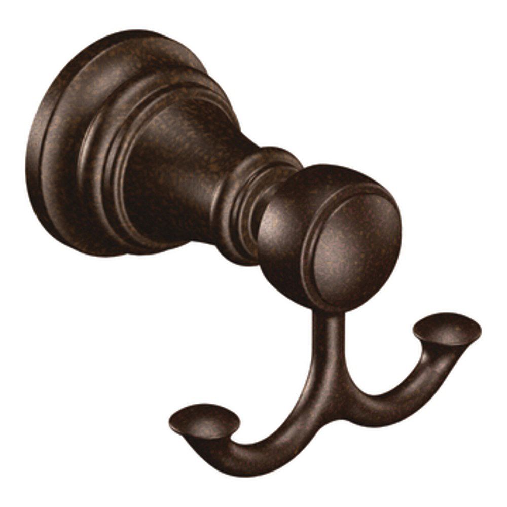 MOEN Oil Rubbed Bronze Weymouth Double Robe Hook The Home Depot Canada
