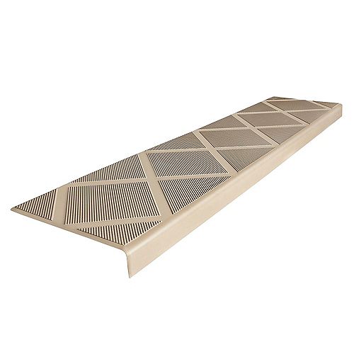 Composite Anti-Slip Stair Tread 48 inch Beige Step Cover