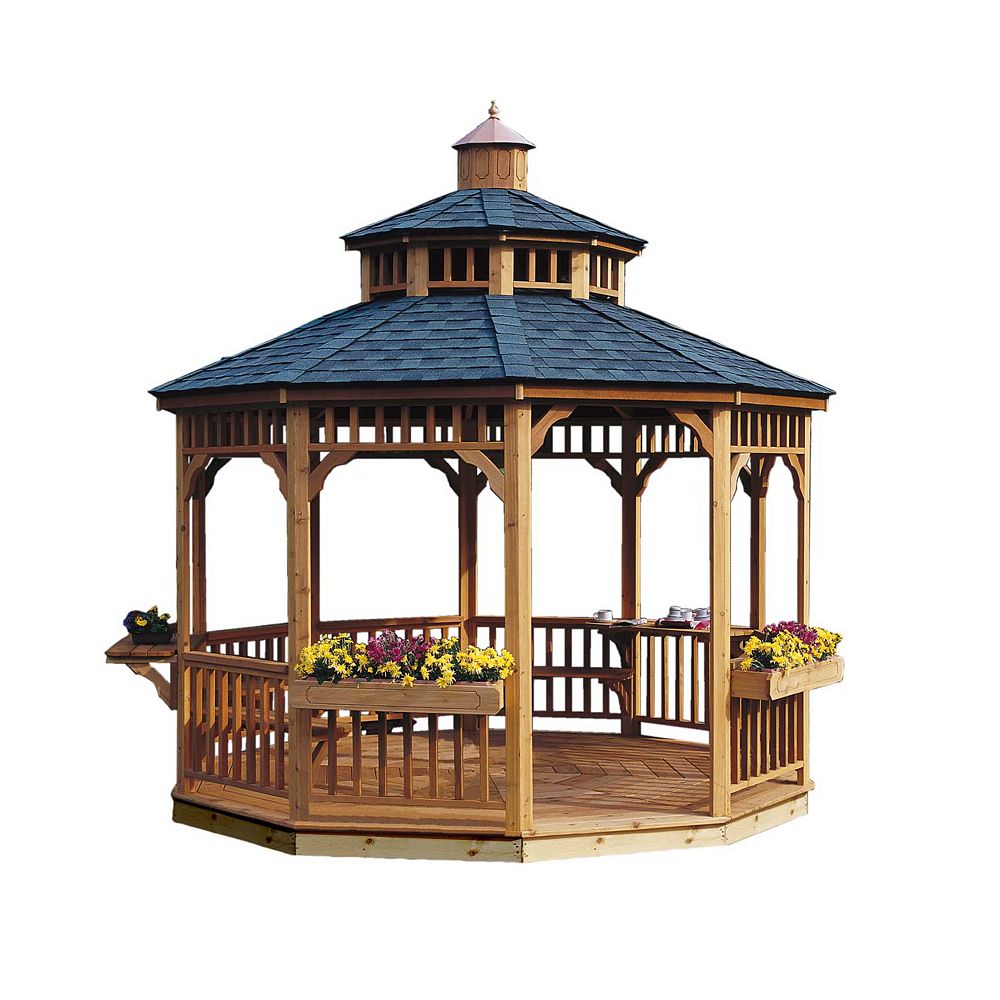 Handy Home Products San Marino 10 ft. Round Gazebo The Home Depot Canada