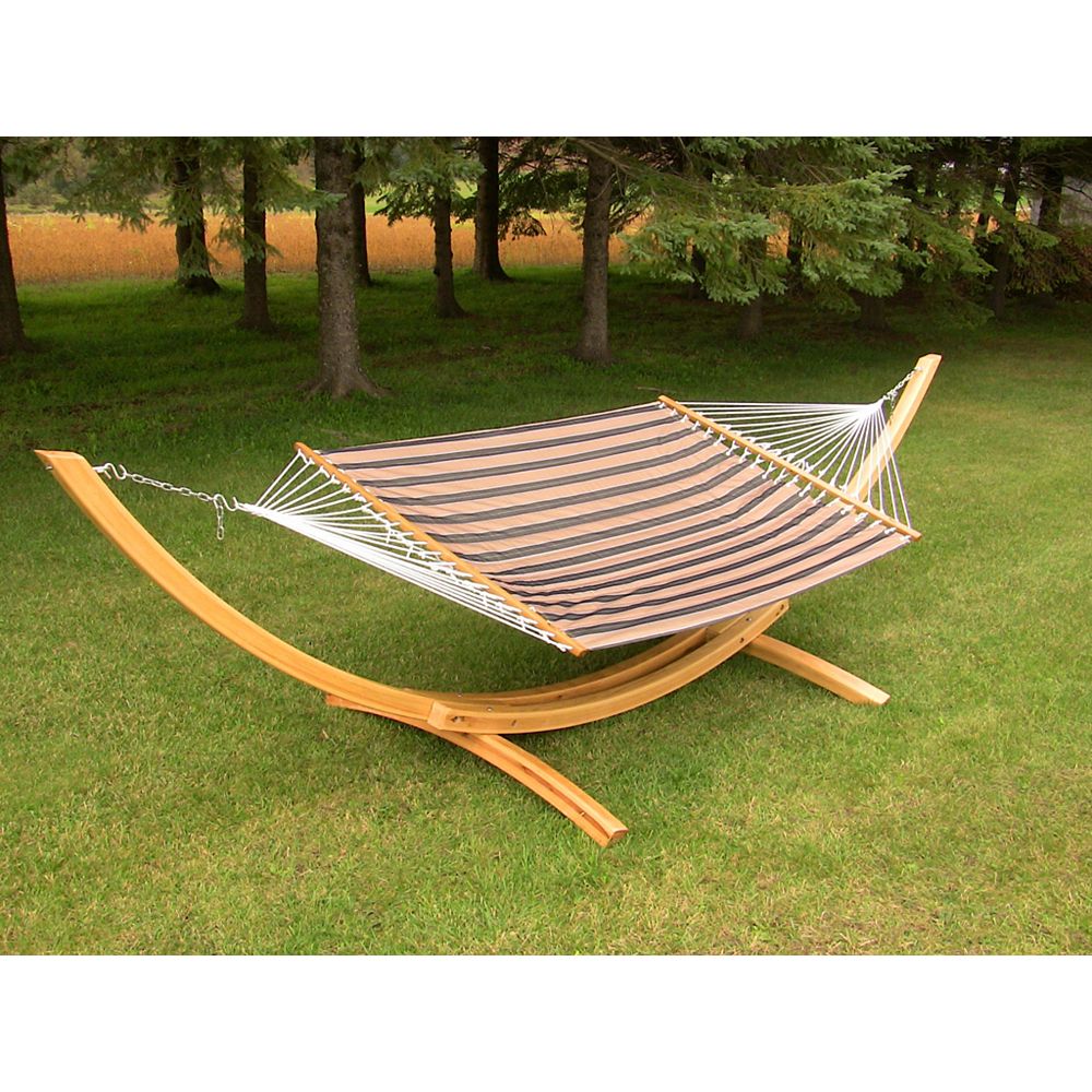 Vivere Manhattan Quilted Fabric Double Hammock The Home Depot Canada