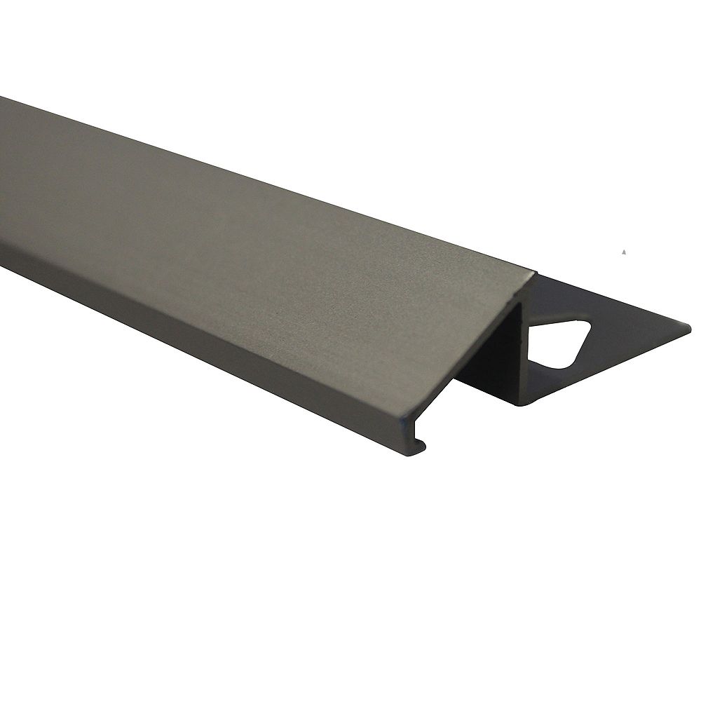 PROVA 1/2In (12mm) Tile Reducer Satin Titanium (10 Pcs) The Home