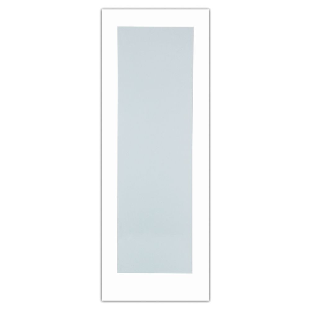 Milette 24-inch x 80-inch Primed 1-Lite French Door with White ...