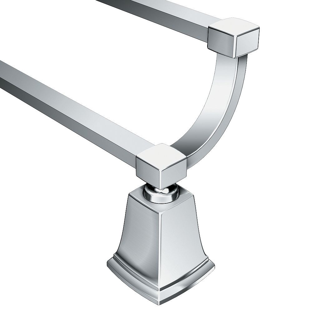 MOEN Boardwalk 24 Inch Double Towel Bar - Chrome | The Home Depot Canada