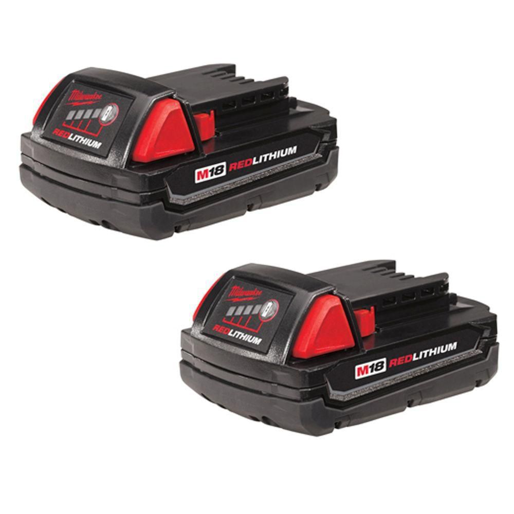 Milwaukee Tool M18 18V Lithium-Ion Compact (CP) 1.5 Ah REDLITHIUM ...