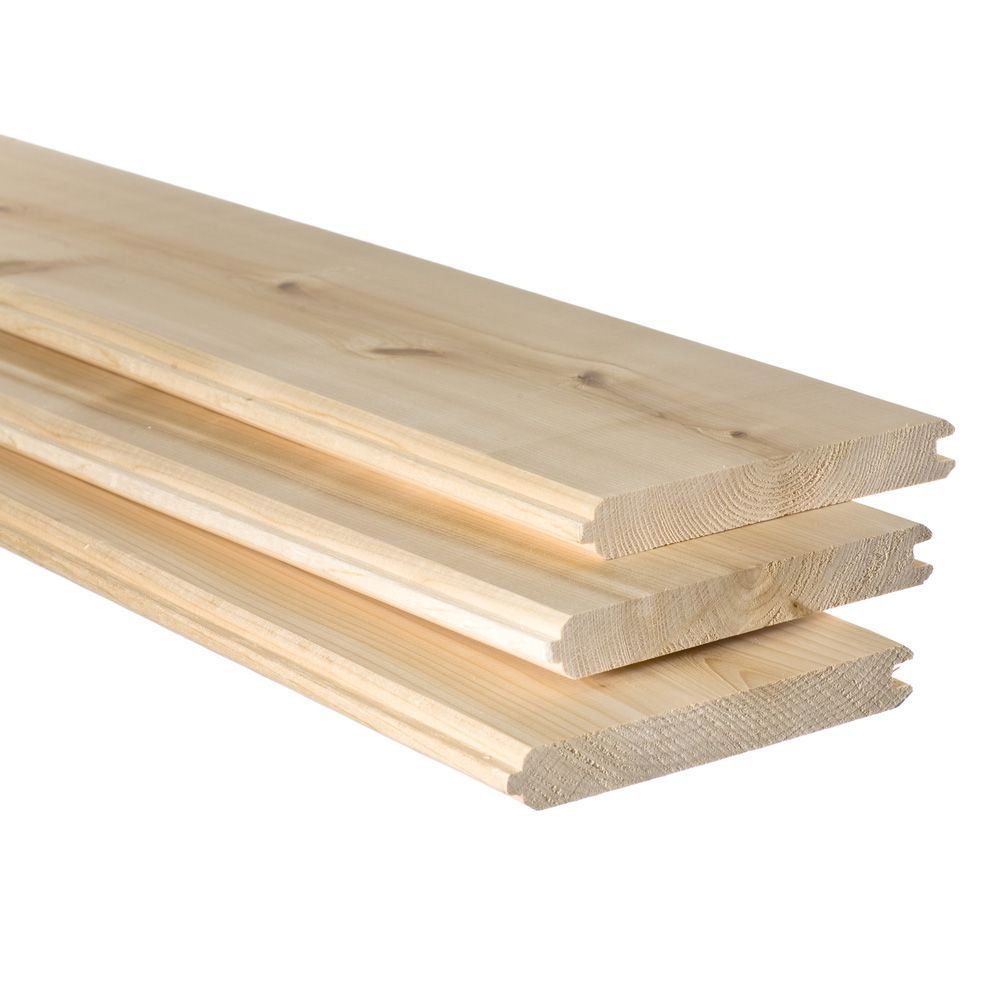 Irving 1x6x8 Knotty Eastern White Cedar V Match Panelling The Home Depot Canada