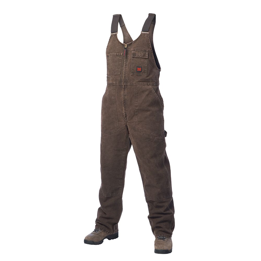 Tough Duck Washed Unlined Bib Overall Chestnut Medium | The Home Depot ...
