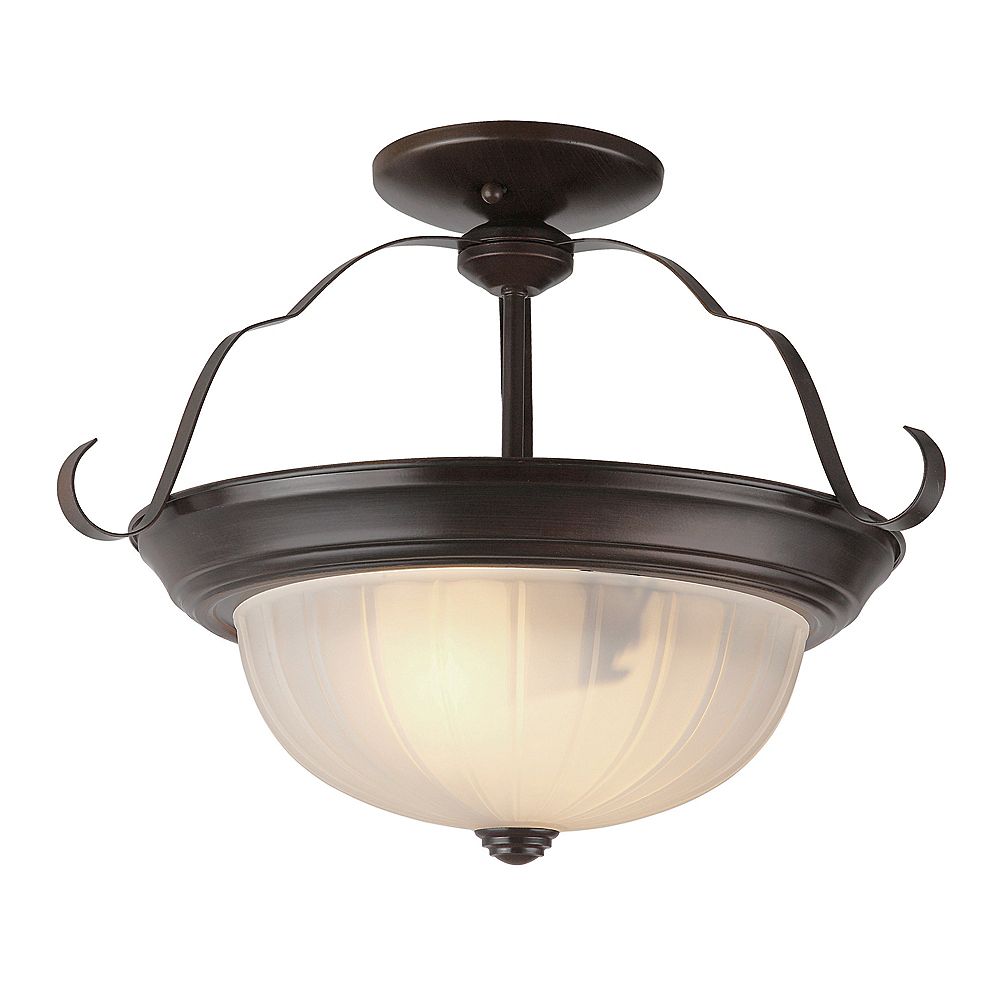 Bel Air Lighting Bronze Brim 11 inch Kitchen Flushmount | The Home ...