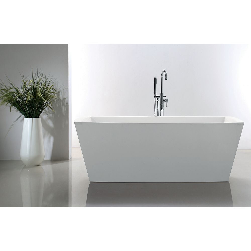 jade bath 5 ft manchester white acrylic seamless freestanding bathtub