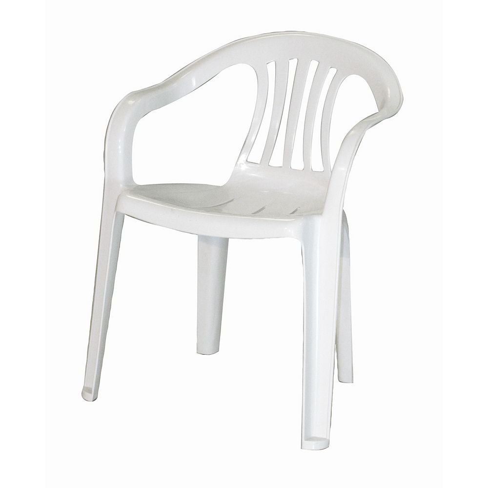 Gracious Living Brasilia White Patio Chair The Home Depot Canada Gracious Living Brasilia White Patio Chair The Home Depot Canada