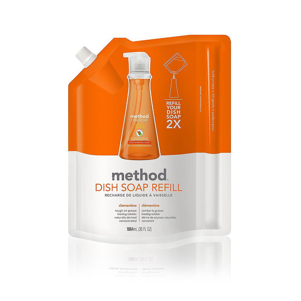 Method 1064 Ml Clementine Scent Dish Soap Refill The Home Depot Canada