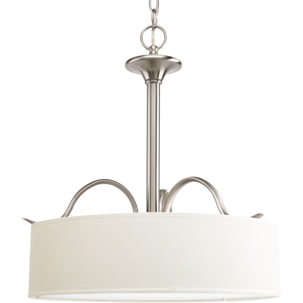 Progress Lighting Inspire Collection Brushed Nickel 3-light Pendant ...