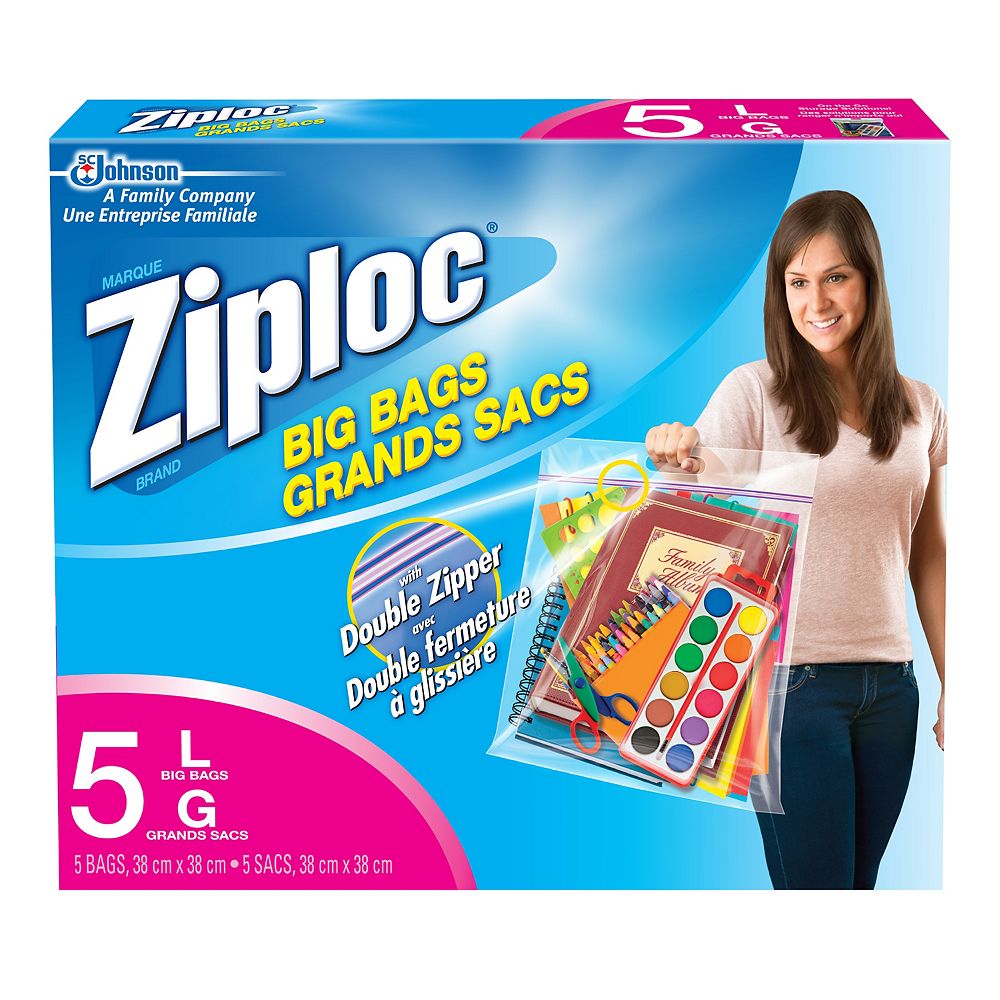 Ziploc Big Bags 5 Large Bags The Home Depot Canada Ziploc Big Bags 5 Large Bags The Home Depot Canada