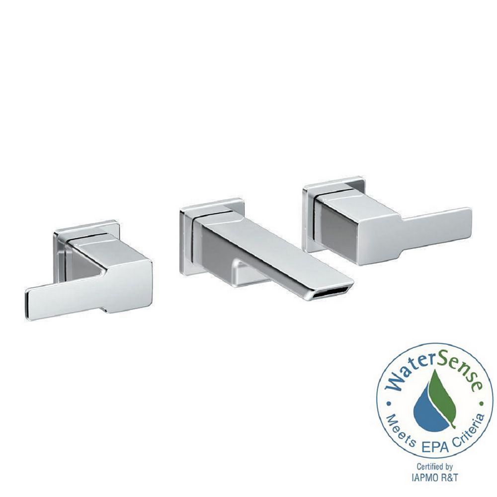 MOEN 90Degree Wall Mount 2Handle LowArc Lavatory Bathroom Faucet Trim Kit in Chrome (Va