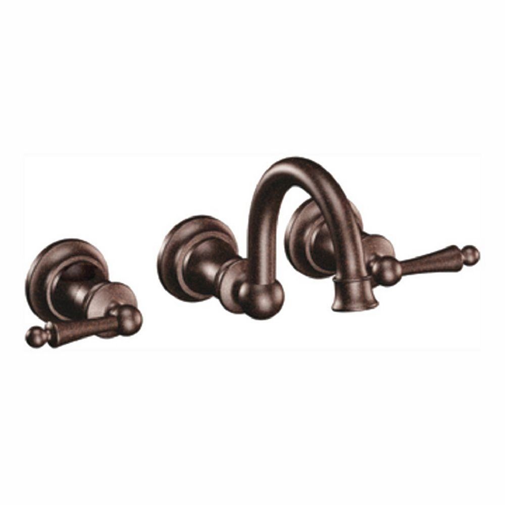 MOEN Waterhill Widespread (8-inch) 2-Handle Bathroom Faucet in Bronze ...