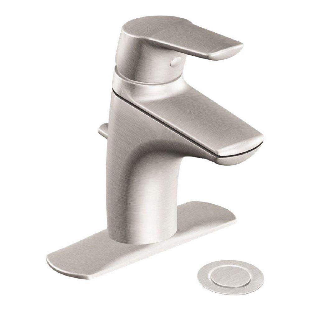 Moen Method Single Hole Single Handle Bathroom Faucet In Brushed Nickel The Home Depot Canada