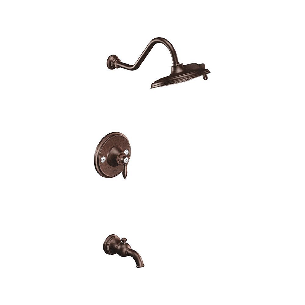 MOEN Weymouth 1Handle PosiTemp Tub and Shower Trim Kit in Oil Rubbed