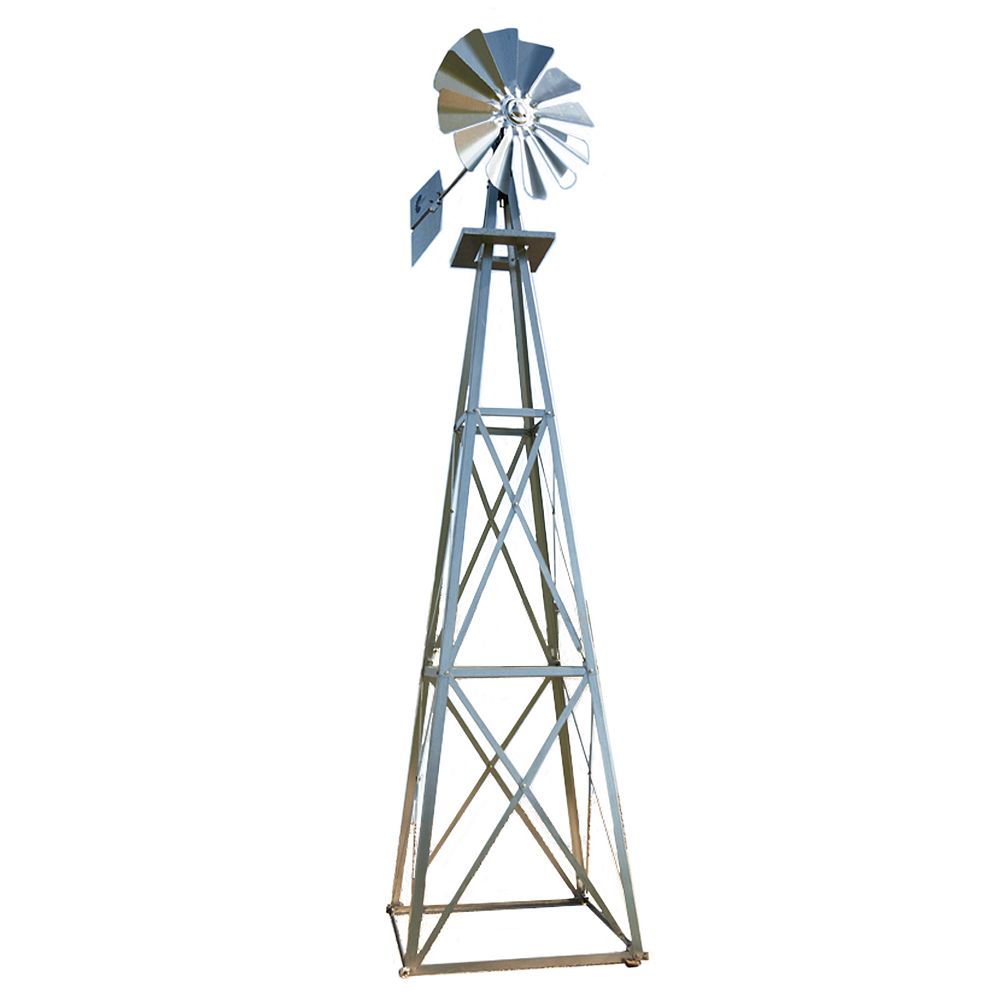Outdoor Water Solutions Galvanized Backyard Windmill Large The Home Depot Canada