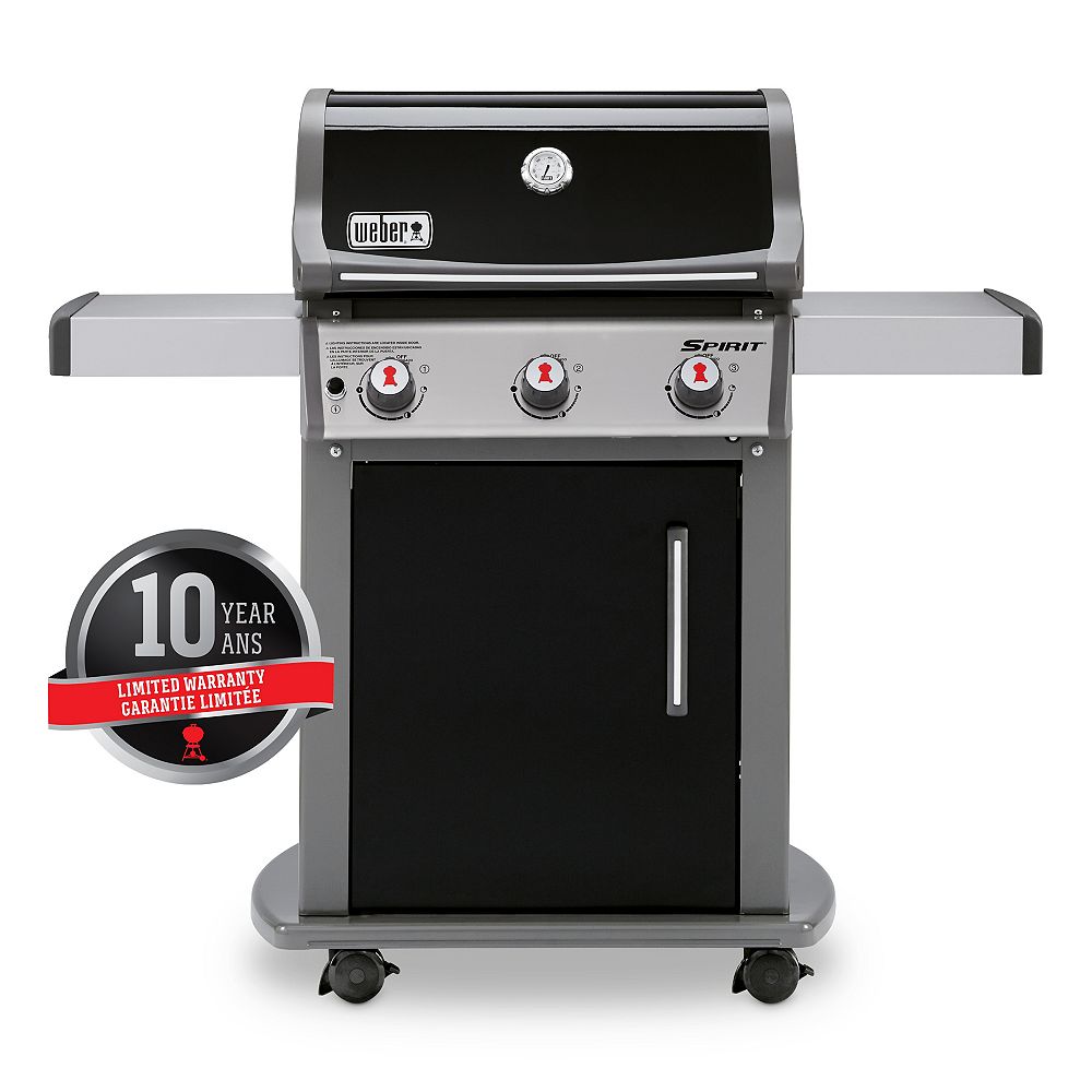 er Spirit E310 Barbecue à 3 brûleurs au gaz propane en noir Home