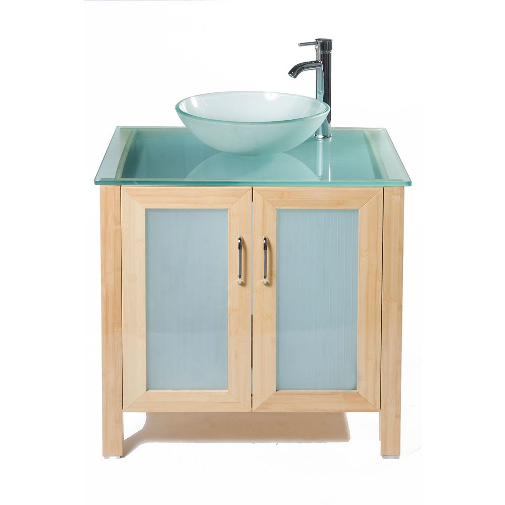 Bionic Bamboo Waterhouse 31 Inch Vanity Cabinet The Home Depot Canada