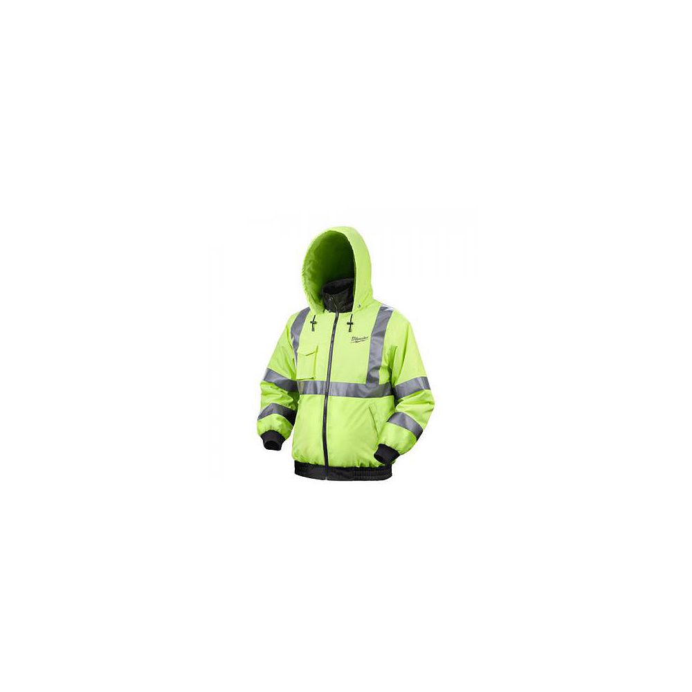 Milwaukee Tool M12 High Visibility Heated Jacket With Battery Large The Home Depot Canada