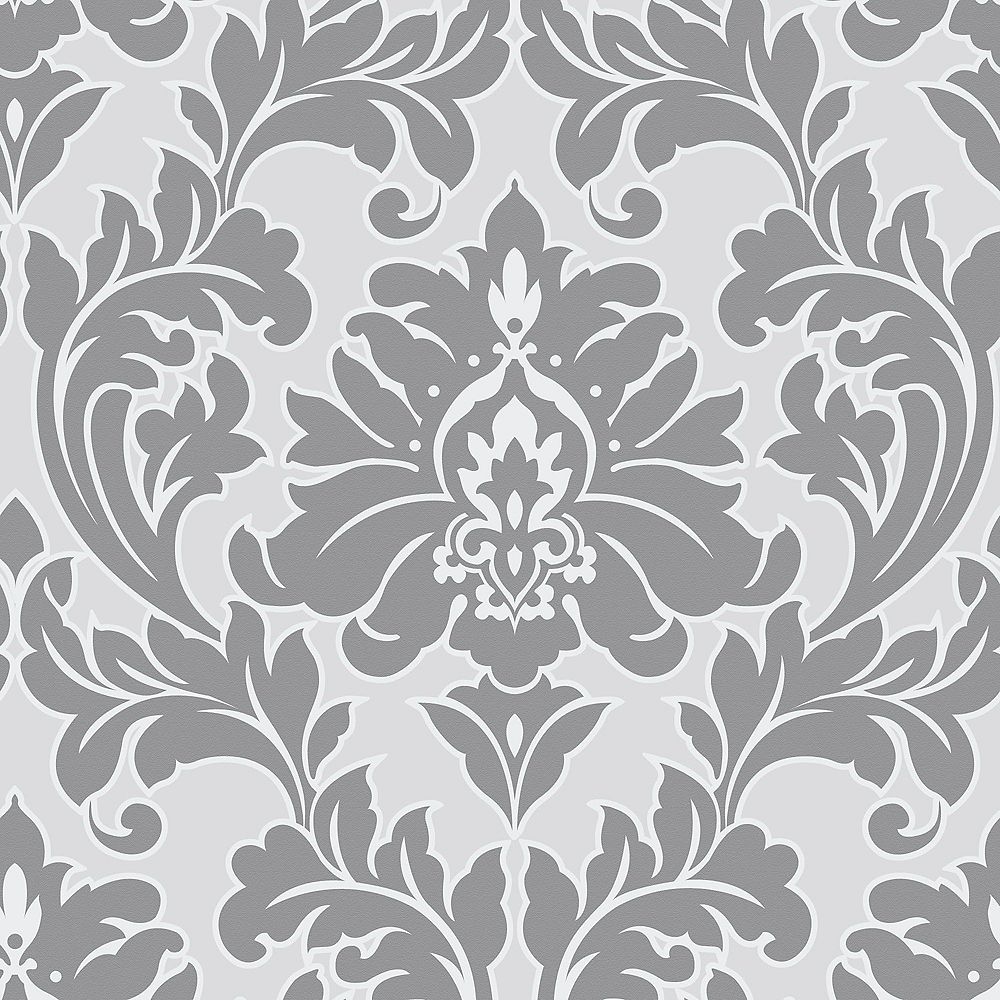 Graham Brown Majestic Grey Silver Wallpaper The Home Depot Canada