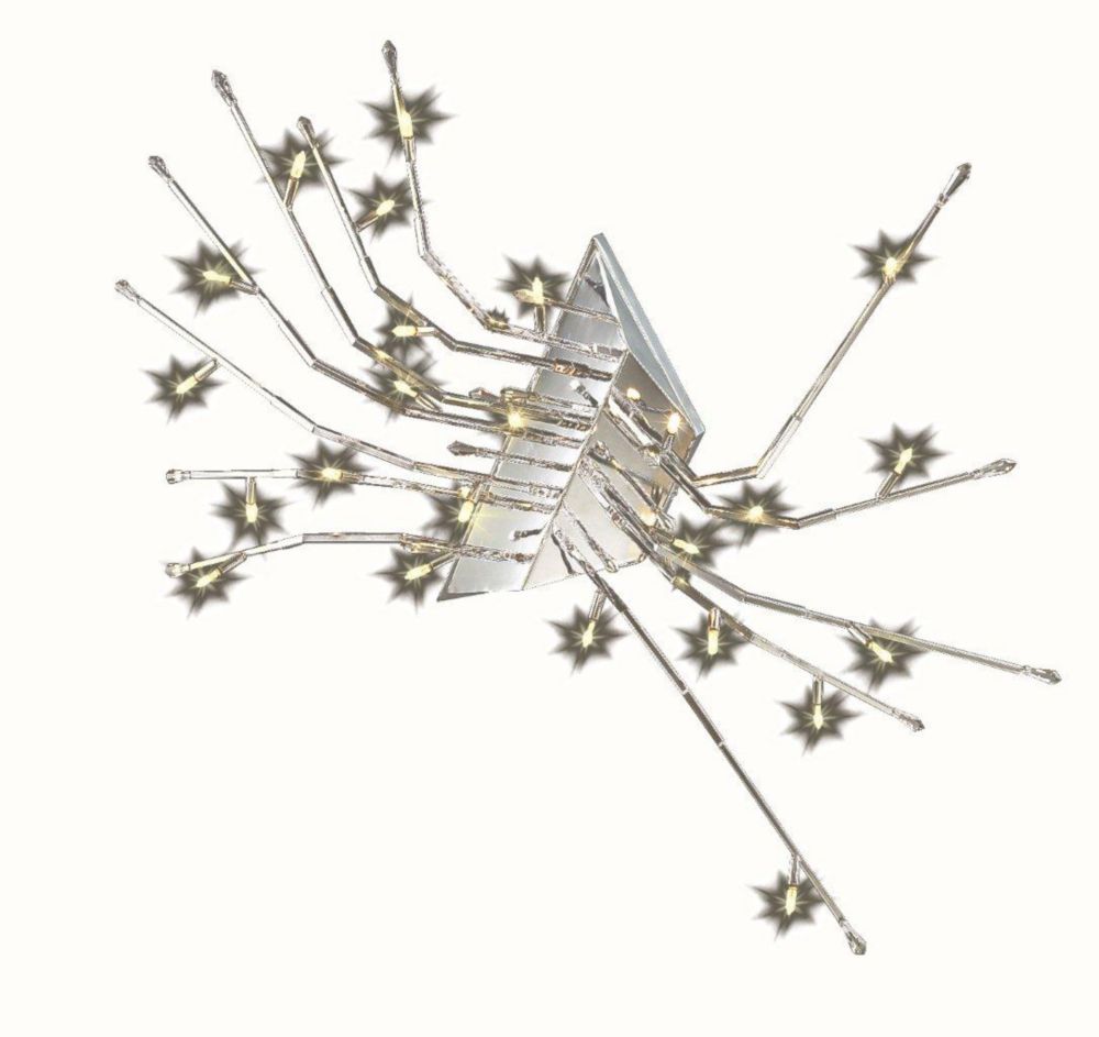 Illumine 20 Light Ceiling Fixture Spider on Ceiling Style Clear Finish