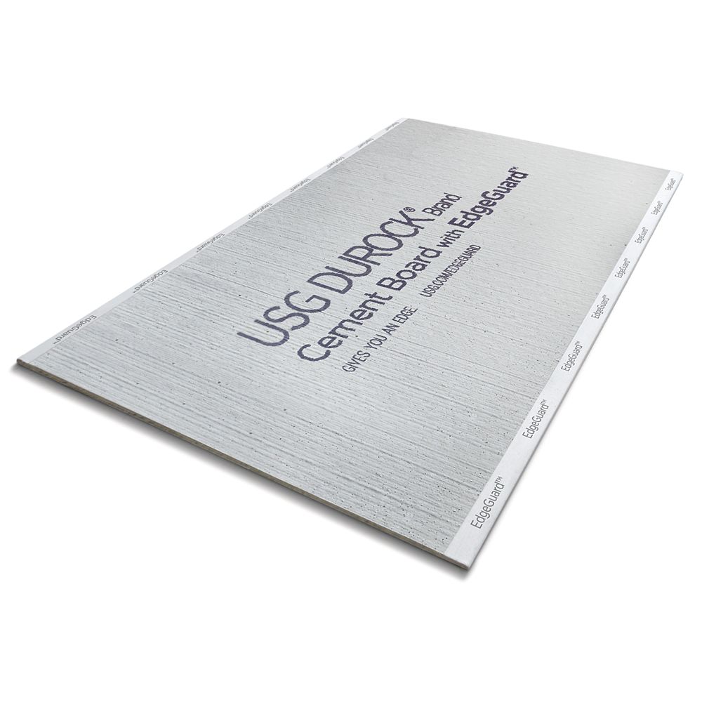 CGC Durock Cement Board with EdgeGuard Underlayment 1/4 in. x 3 ft. x 5