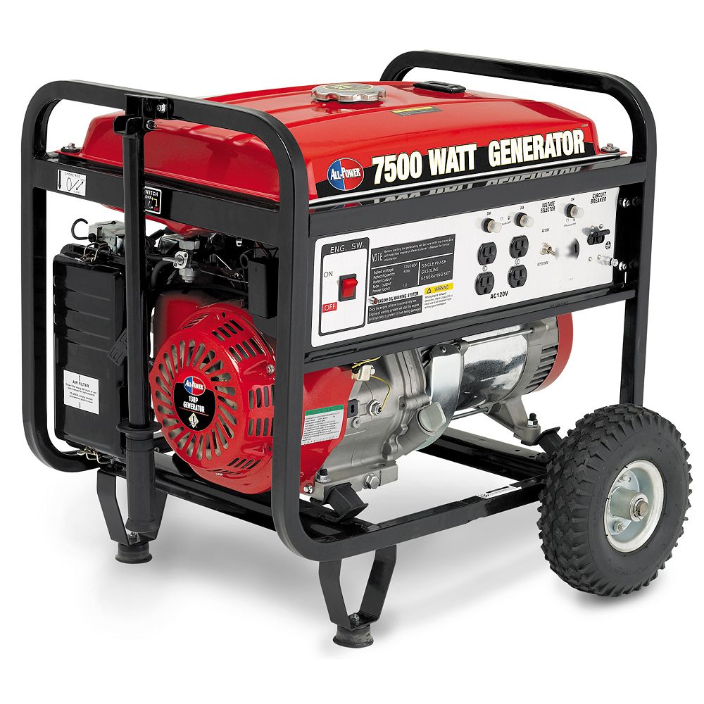 All Power America All Power APG3303 generator delivers 7500 w Peak 6000 ...