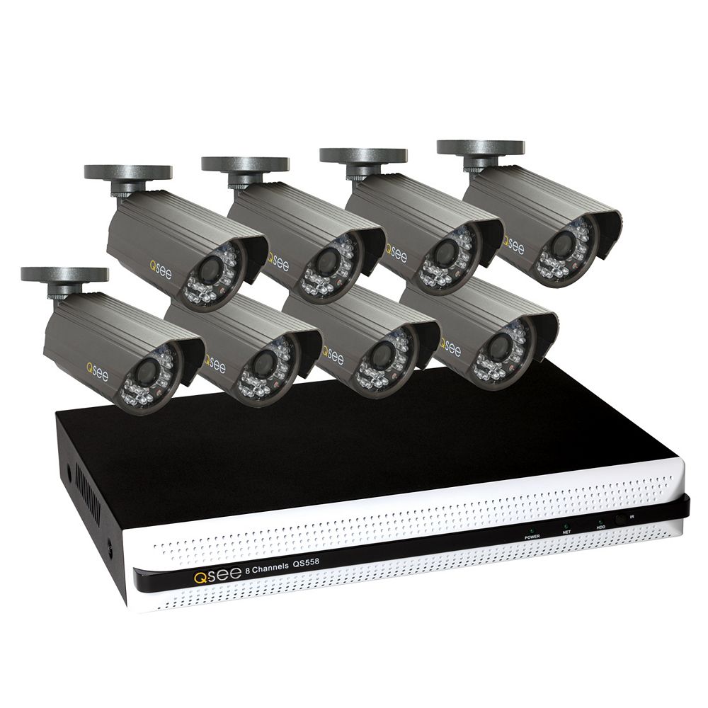 Q-See QS558-852-1 8 Channel 1 Terabyte DVR with Eight 600 TVL ...