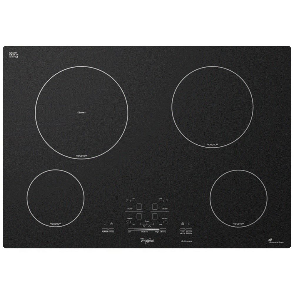 Whirlpool Gold Series 30inch Smooth Surface Induction Cooktop in Black