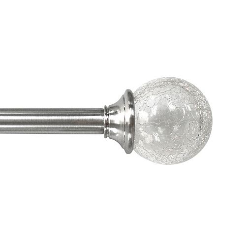 Home Decorators Collection 36 72 Inch Telescoping 3 4 Dia Single Curtain Rod Kit I The Depot Canada Single Curtain Rod Kit, Curtain Lights Home Depot Canada