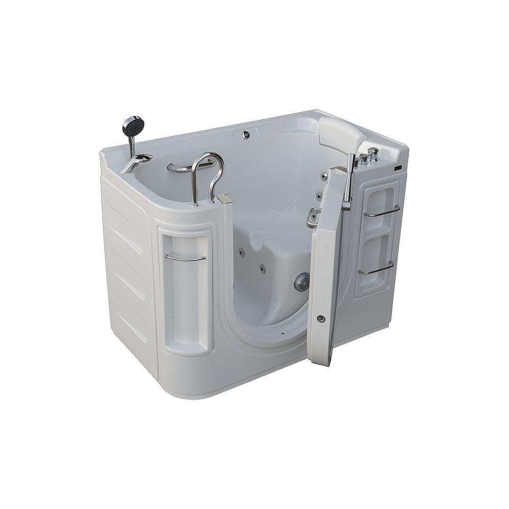 Steam Lavish WalkIn Whirlpool Bathtub with Thermostatic