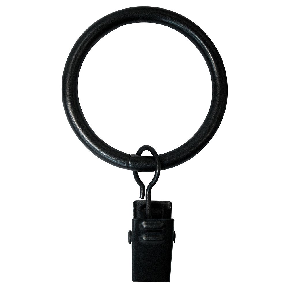 Home Decorators Collection 1 inch Dia. Curtain Rod Clip Rings Set with