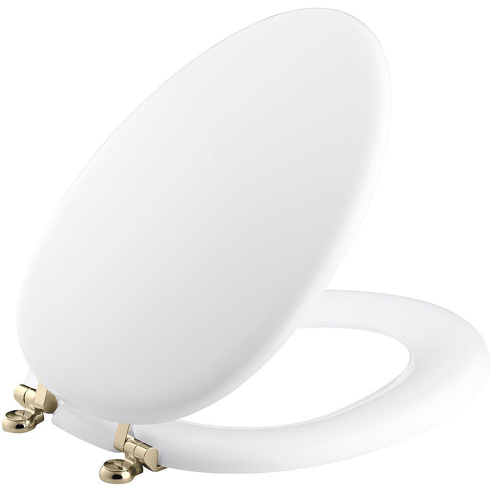 KOHLER Kathryn Toilet Seat With French Gold Hinges The Home Depot Canada