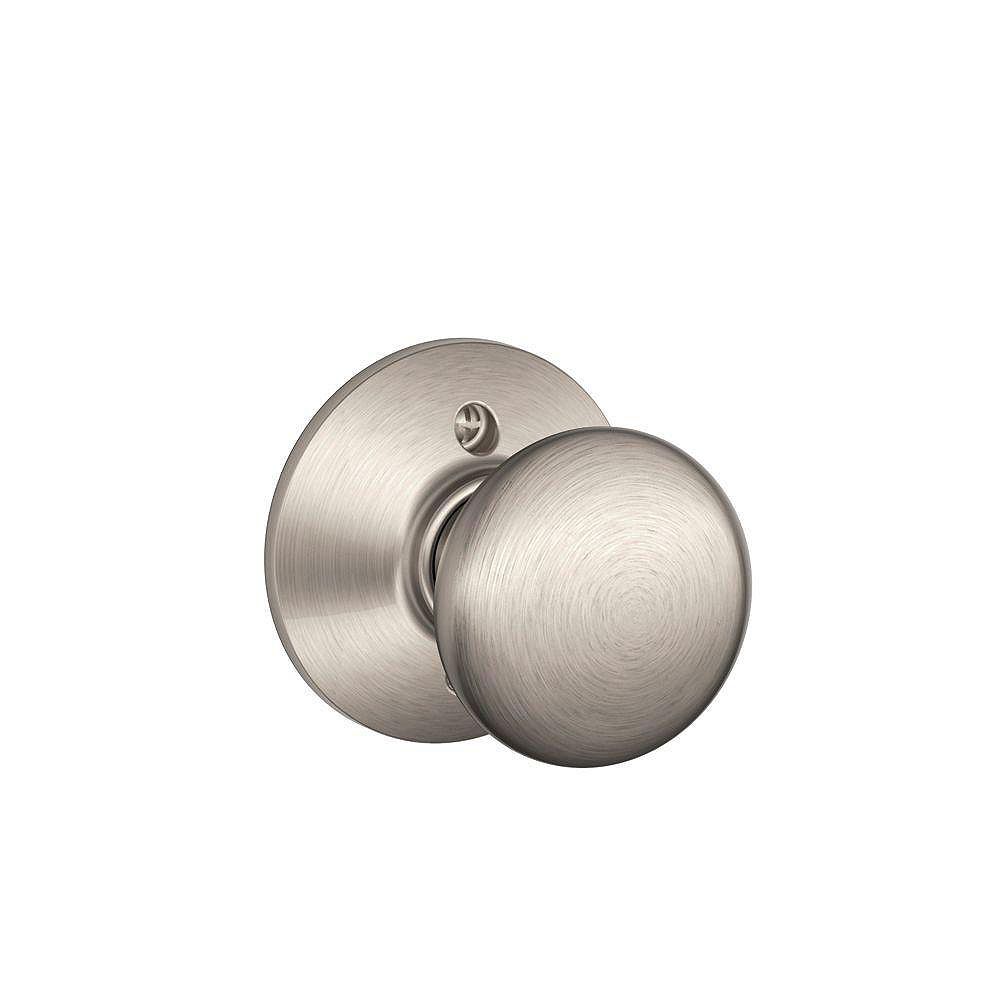 Schlage Plymouth Satin Nickel Inactive NonTurning Door Knob Rated AAA