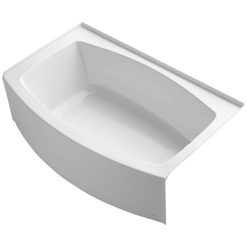 KOHLER Expanse(R) 60" x 3238" alcove bath with curved integral apron