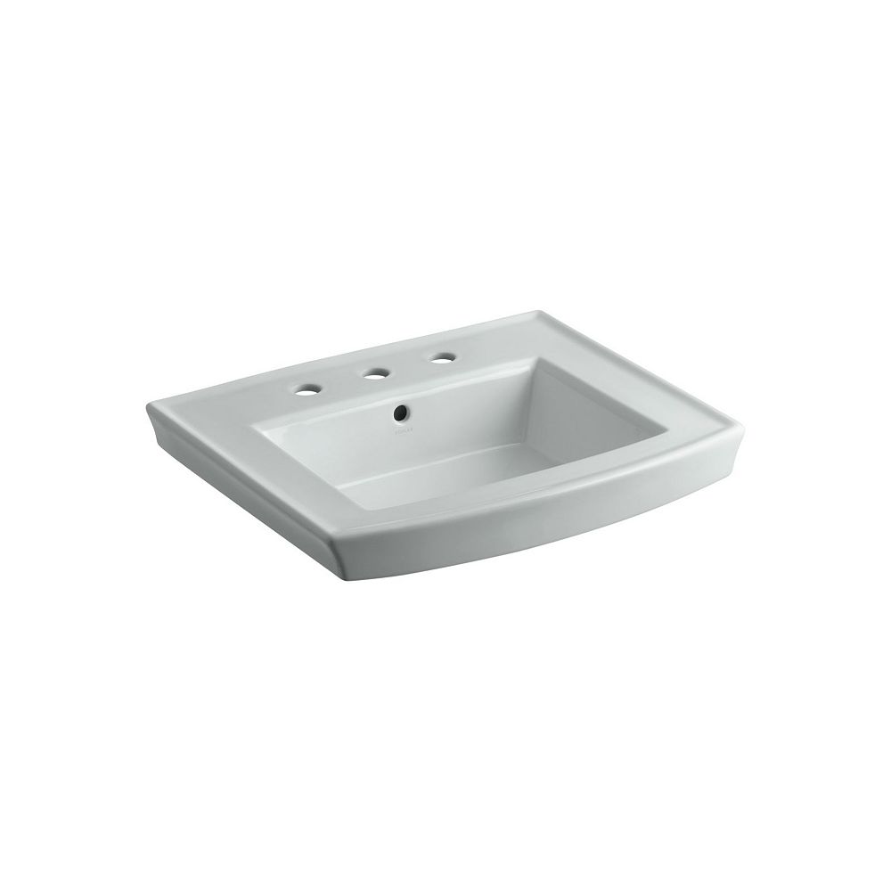 KOHLER Archer(R) pedestal bathroom sink with 8 inch ...