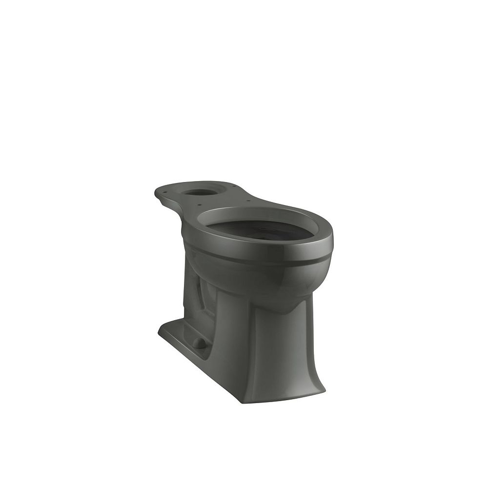 KOHLER Archer Elongated Bowl Toilet Bowl Only in Grey | The Home Depot