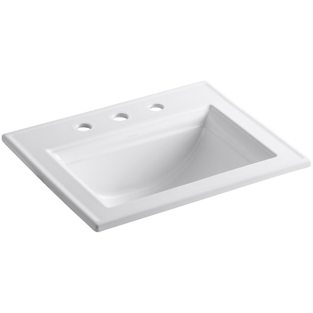 Kohler Memoirs Stately Drop In Vitreous China Bathroom Sink In White With Overflow Drain The Home Depot Canada