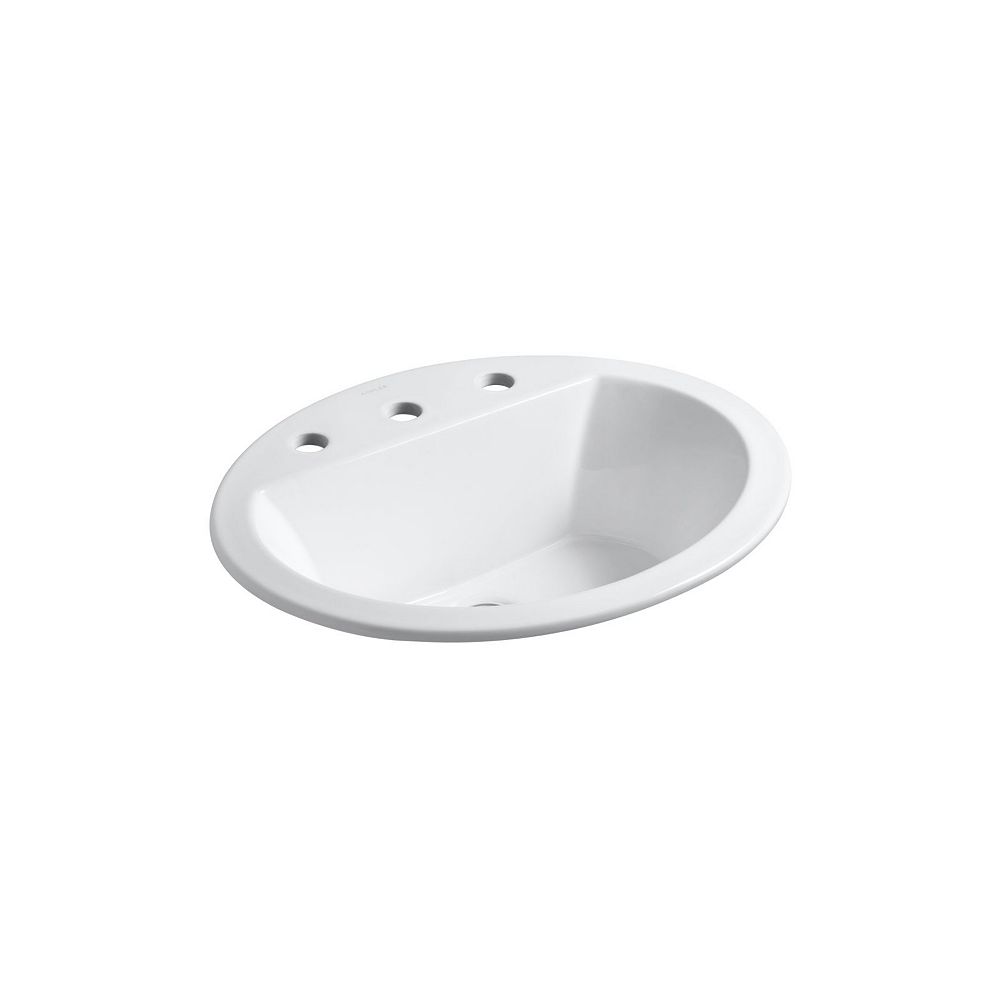 Kohler Bryantr Oval Drop In Bathroom Sink With 8 Inch Widespread