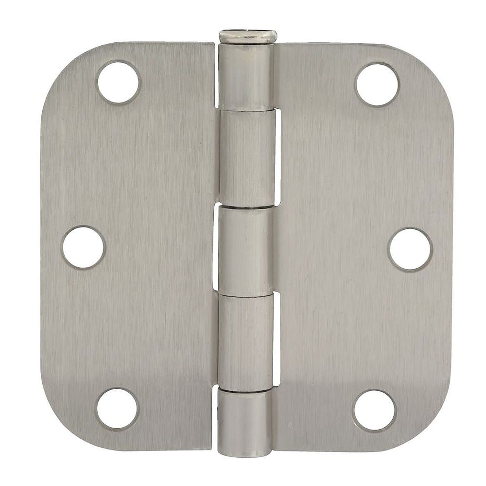 Everbilt 3in Satin Nickel Door Hinge with 5/8in Radius, 1pc The