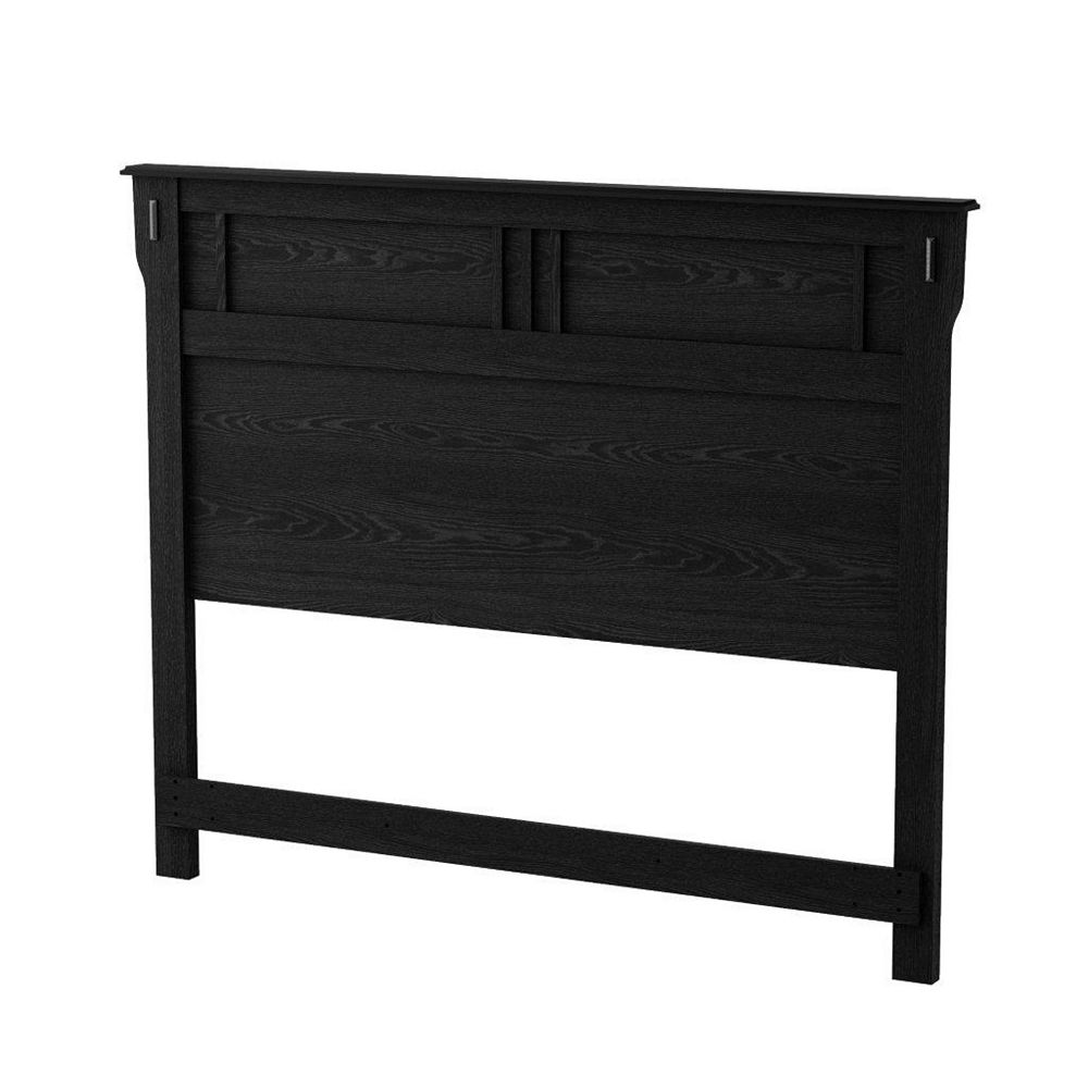 South Shore Tryon Full/Queen Headboard Black Oak The Home Depot Canada