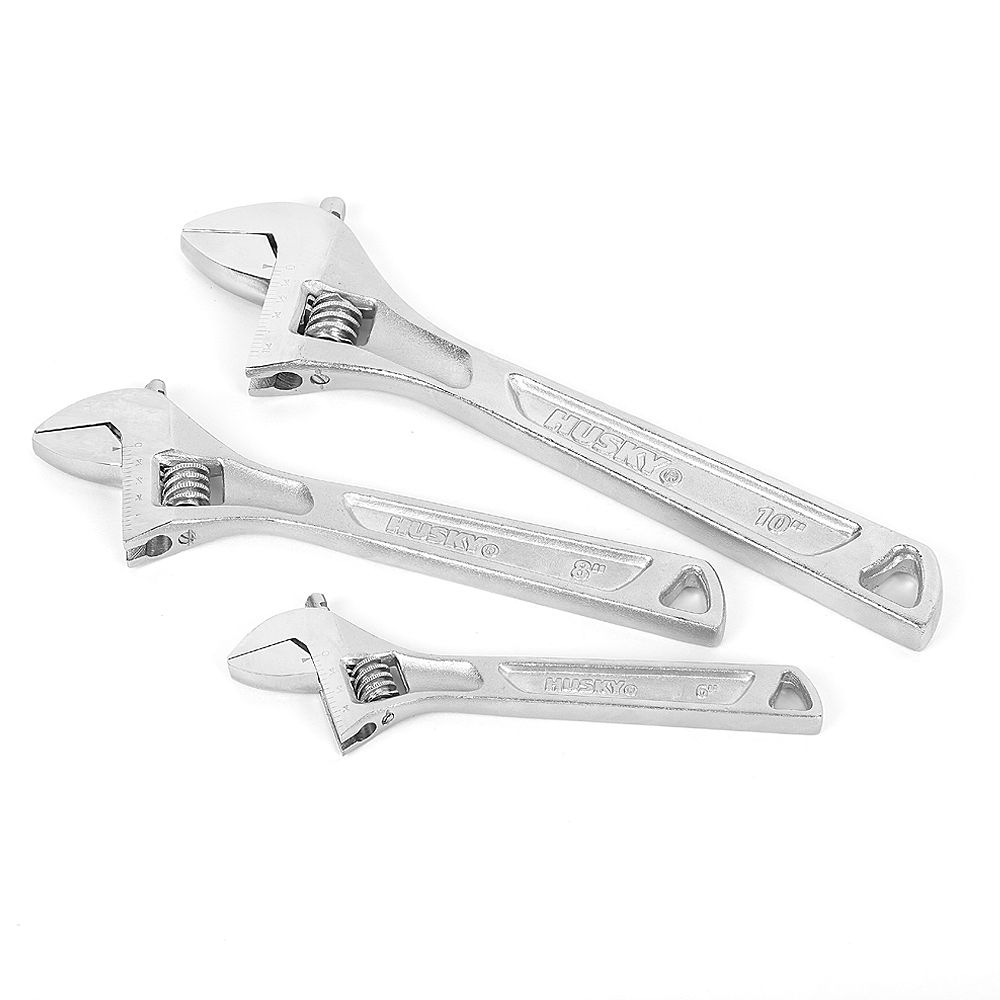 Husky Adjustable Wrench Set (3Piece) The Home Depot Canada