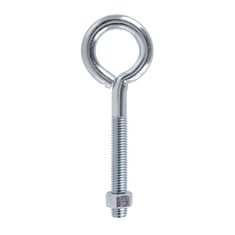 Everbilt 1 2 Inch X 6 Inch Eye Bolt With Hex Nut Zinc 1 Pc The Home Depot Canada