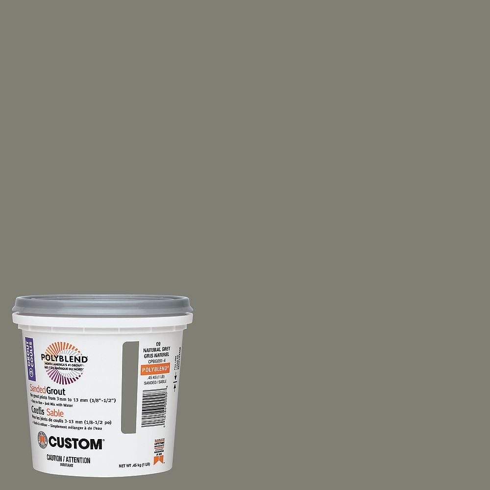 Custom Building Products Polyblend #09 Natural Gray 1 lb. Sanded Grout