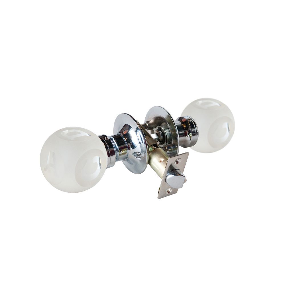 Krystal Touch ABC Frosted Chrome Passive LED Door Knob The Home Depot