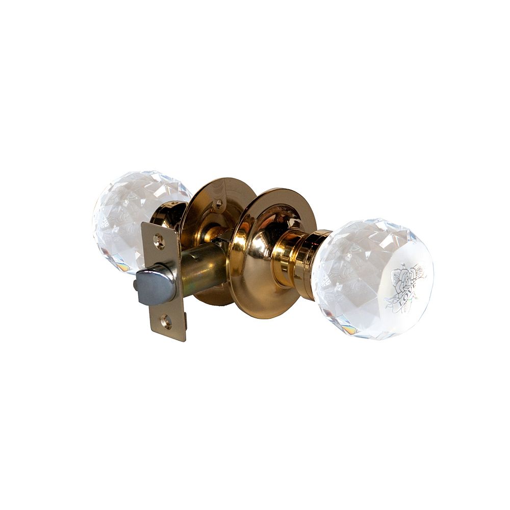 Krystal Touch Love Rose Brass Passive LED Door Knob The Home Depot Canada