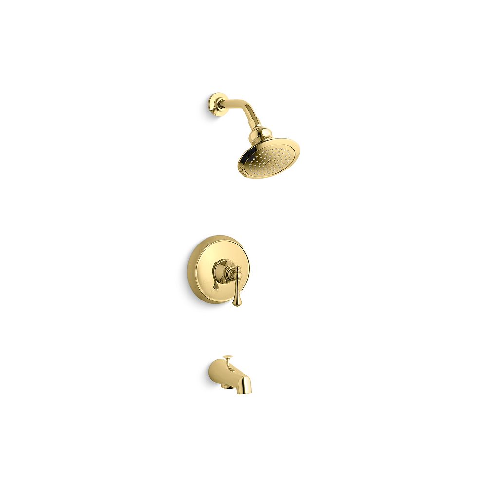 Kohler Revival Rite Temp Pressure Balancing Bath Shower Faucet With Traditional Lever Hand The Home Depot Canada